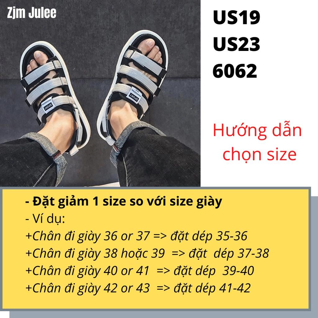 Sandal nam nữ US23 (3 quai) quai sau tháo rời - mẫu mới - chất lượng