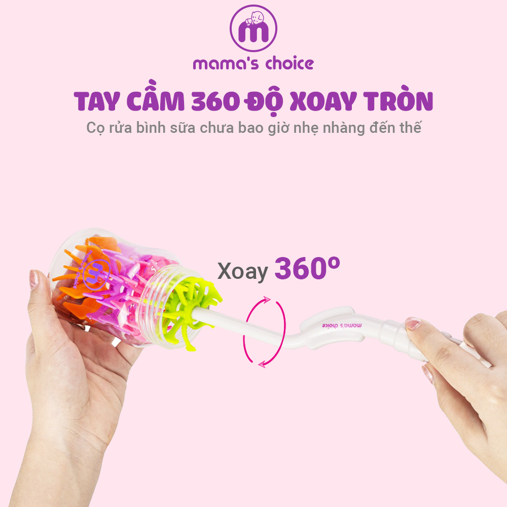 Combo Bình Trữ Sữa Mama's Choice, Cốc Hứng Sữa Rảnh Tay, Chổi Cọ Bình Sữa Và Núm Ti Silicone Mama’s Choice, Giá Siêu Hời