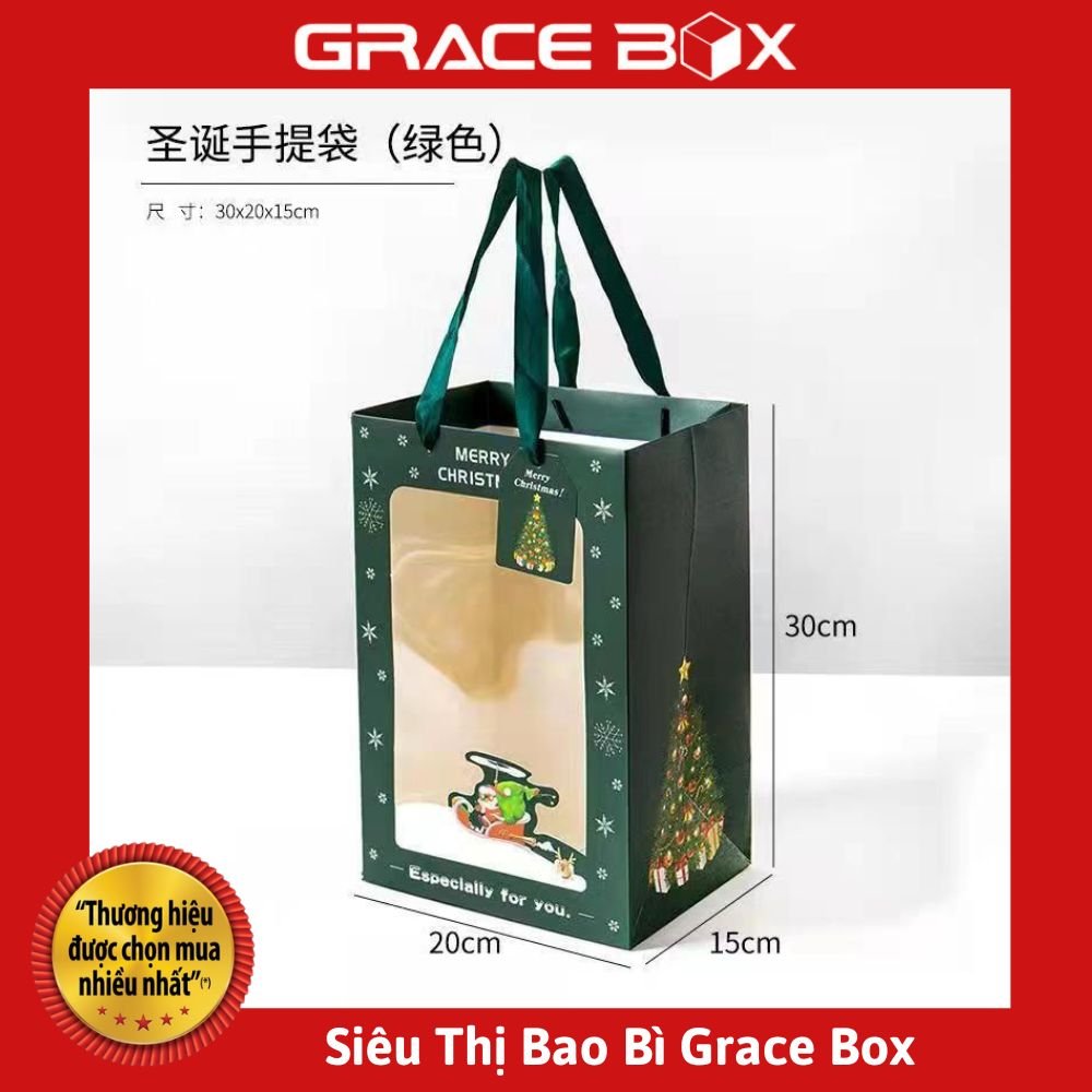 Túi Giấy Quà Tặng Giáng Sinh - Noel - Show Window Cao Cấp - Siêu Thị Bao Bì Grace Box
