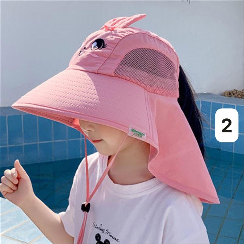 Mũ chống nắng che vai gáy SC99, chống tia uv, kèm còi chống lạc khi đi biển cho bé trai, bé gái từ 2-8 tuổi