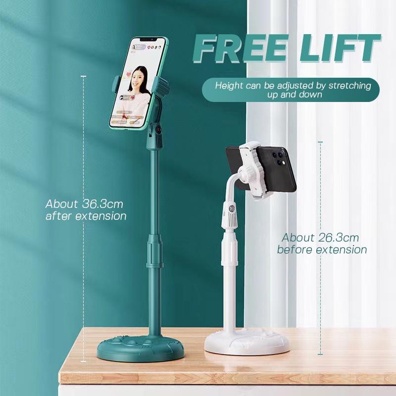 Giá đỡ điện thoại di động Goojodoq để bàn xoay 360 độ có thể điều chỉnh độ cao hai chức năng để đặt máy tính bảng