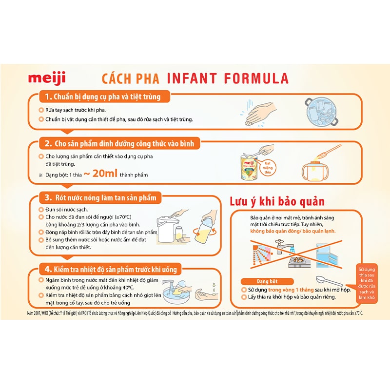 Sữa cho trẻ sơ sinh 0-12 tháng tuổi Meiji Nhật giàu dưỡng chất kèm DHA giúp phát triển cân đối chiều cao, cân nặng, trí não cho bé - OZ Slim Store