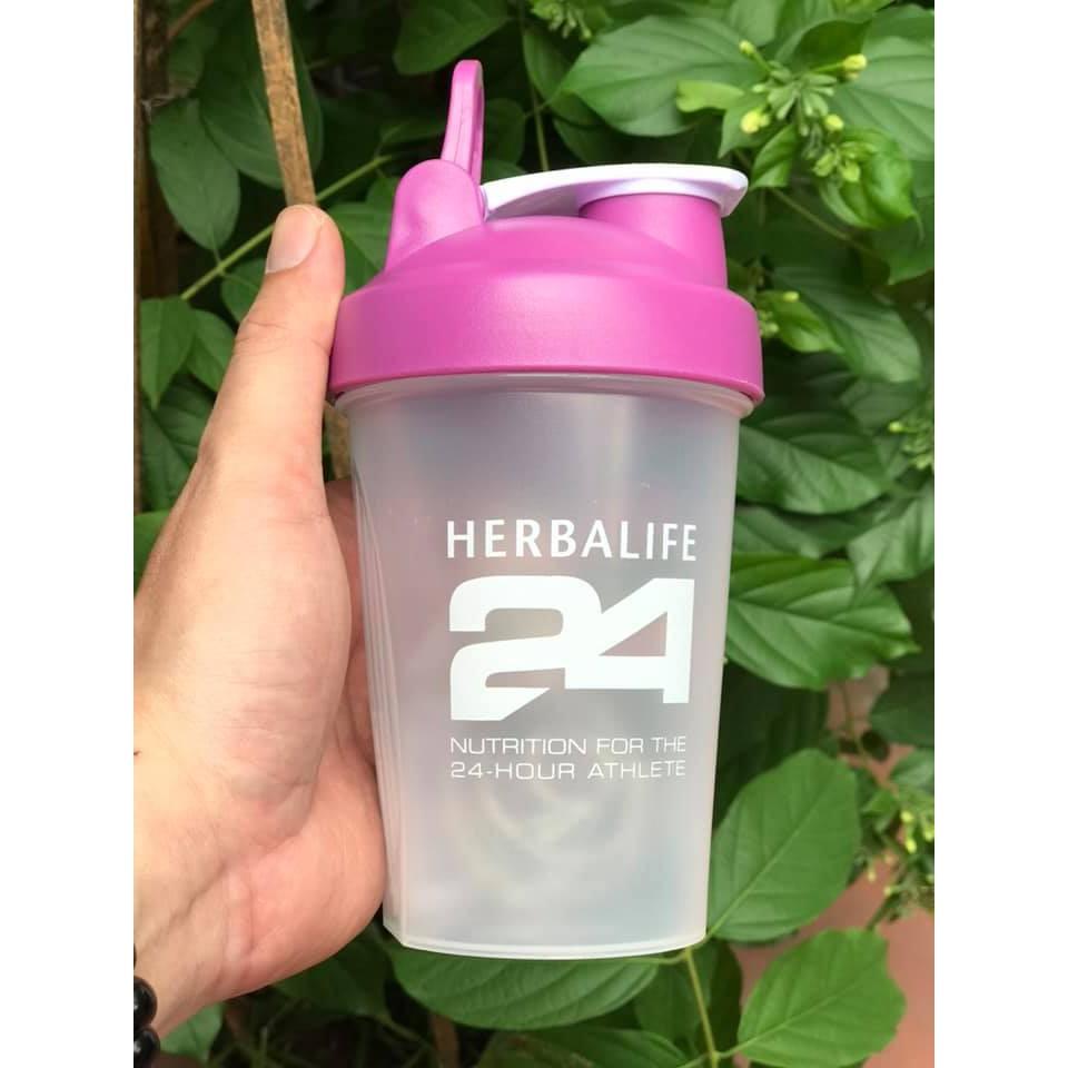 Bình lắc Shake, Herrrbalife, 400ml, logo 24h, có quai cầm, kèm lò xo