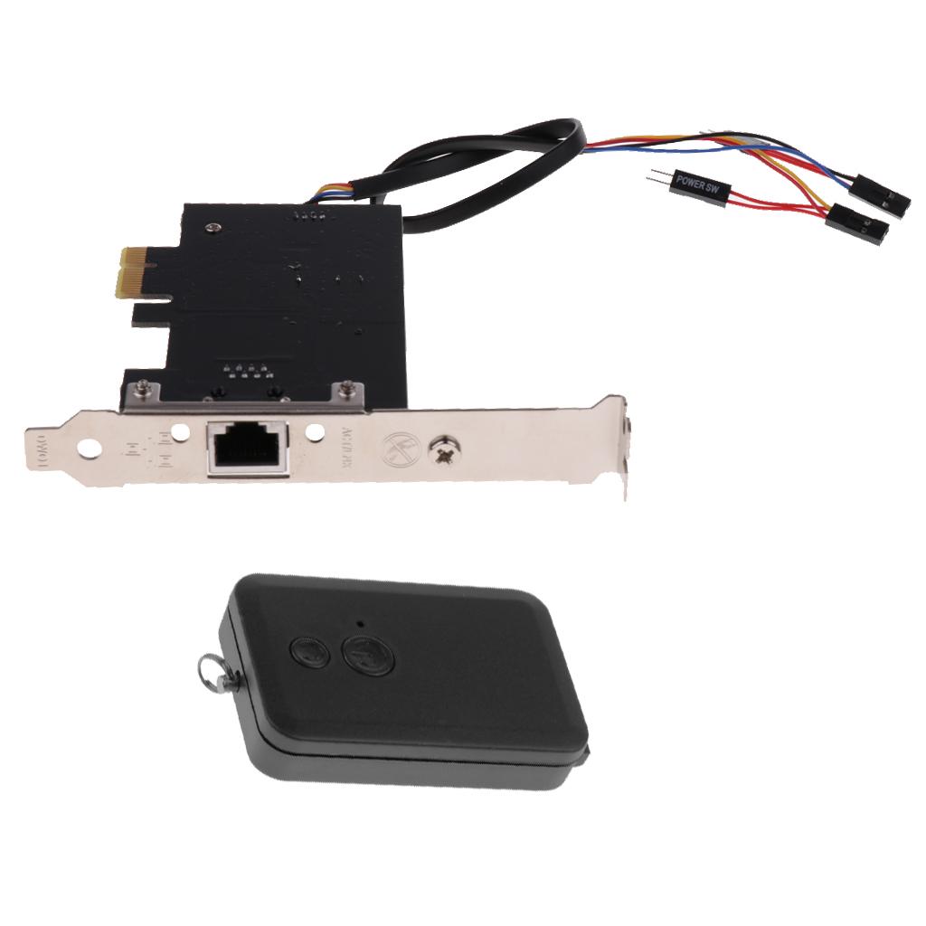 PCI-E Network Controller Card Lan Adapter &Computer Remote Controller