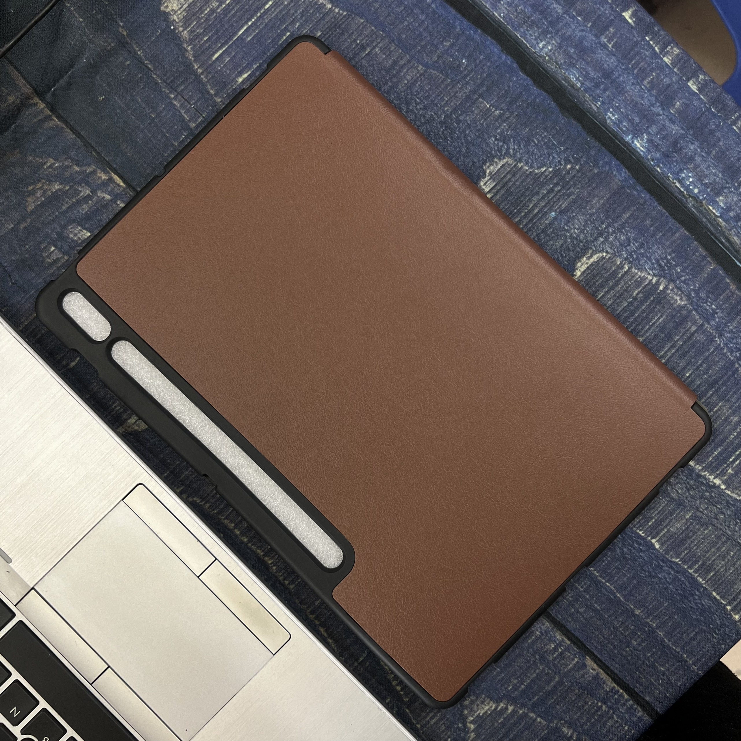 Bao da dành cho SamSung Galaxy Tab S7, Tab S8, Tab S6 Lite P610/P615, Tab S6 Lite 2022 P613/P619 Leather Smart Case dạng cuộn có ngăn để bút