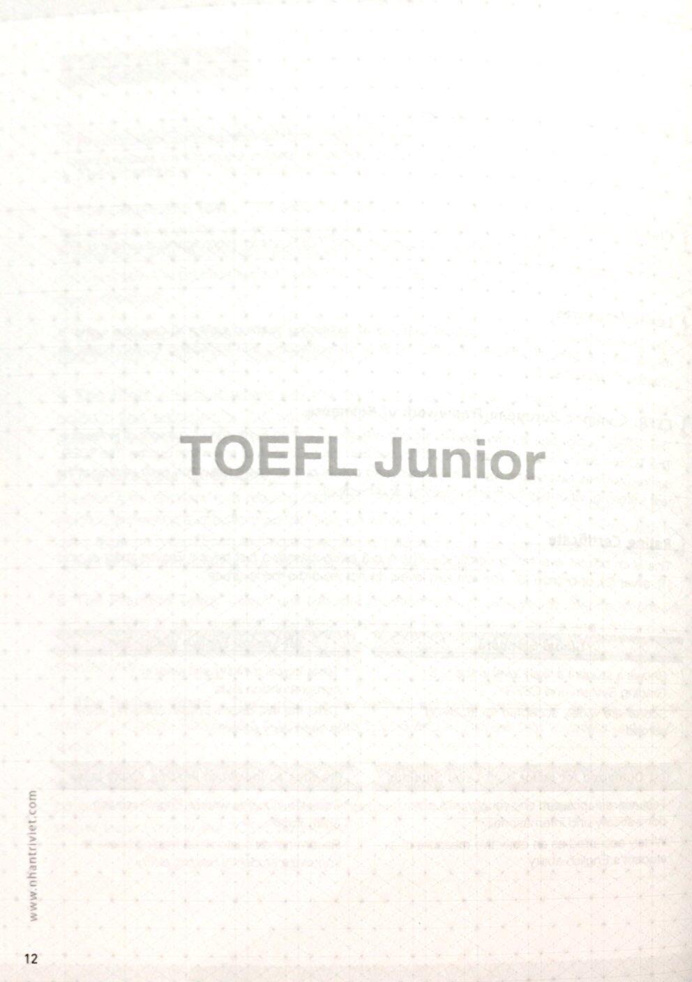 Master TOEFL Junior Basic A2 (Kèm CD)
