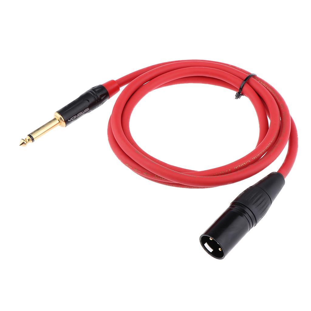 6.35mm TS Male to XLR Male Cable for