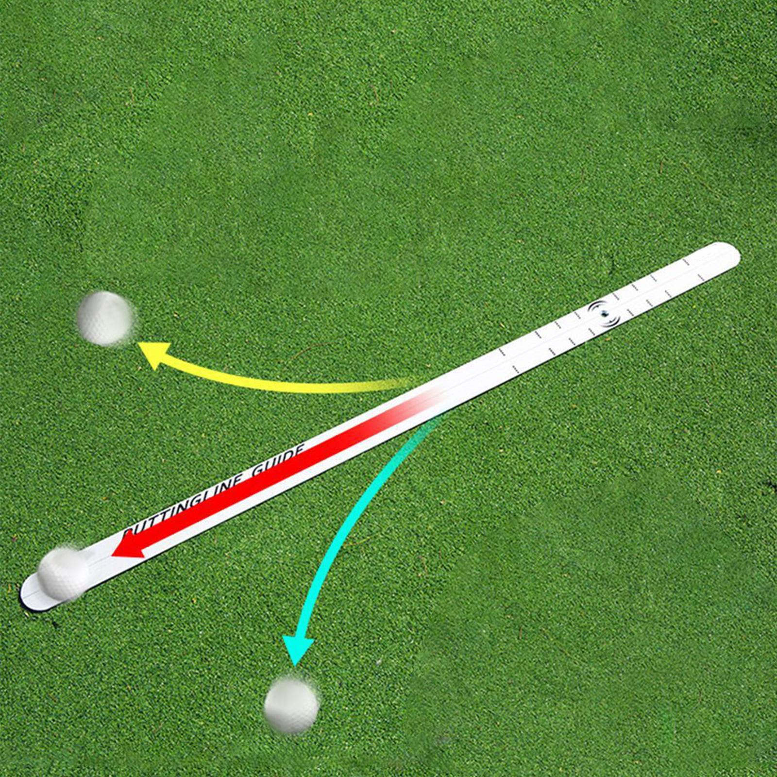Golf Putting Ruler Instructional Swing Trainer Golf Training Aid for Practice Use
