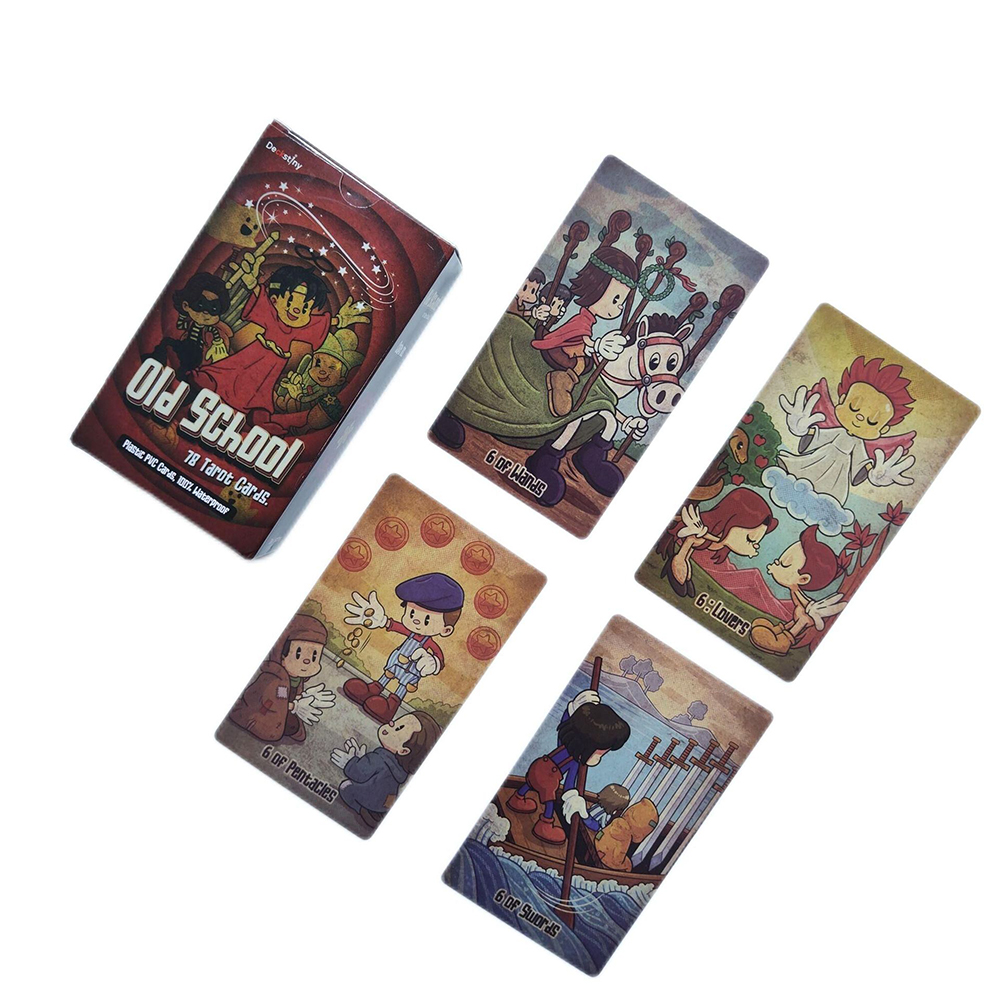 Bộ Bài Old School Tarot 7x12 Cm Tặng Đá Thanh Tẩy