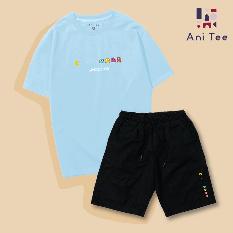 Combo Áo Thun Cotton + Short Kaki Professional Pacman Game
