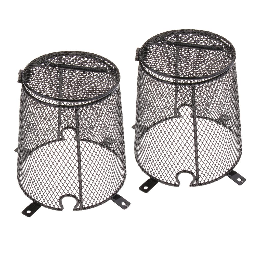 Pack of 2 Anti-scald Reptile Heater Lamp Guard Light Bulb Protector Lamp Mesh