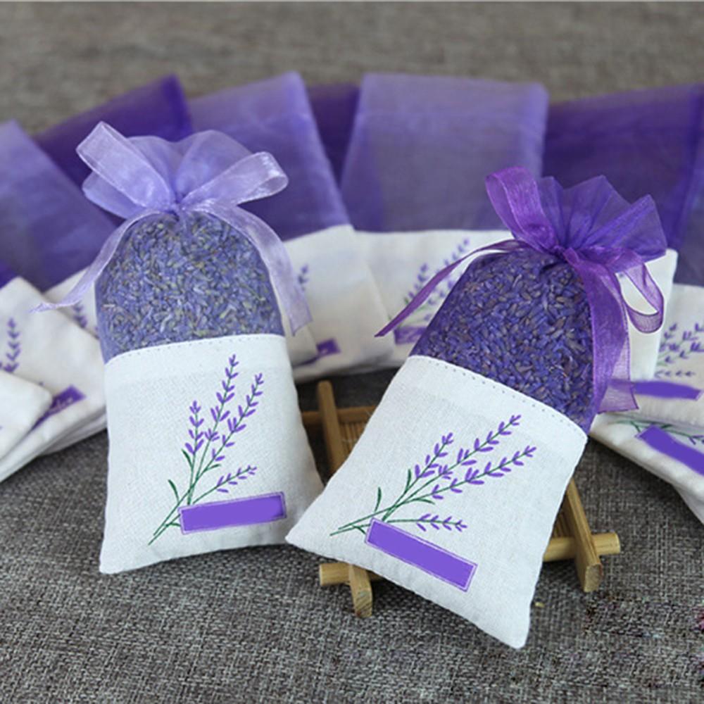 Túi Gói Nụ Hoa Khô Hương Thơm LAVENDER Tự Nhiên Treo Phòng - Túi Thơm Để Tủ Quần Áo Xe Ô Tô