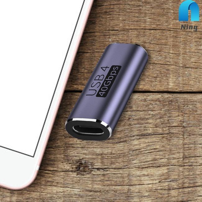 Đầu Chuyển Đổi Ning Type-C 4.0 Cổng C Female Sang C 40gbps Pd100w Sạc Nhanh Dành Cho Thunderbolt 4 Notebook