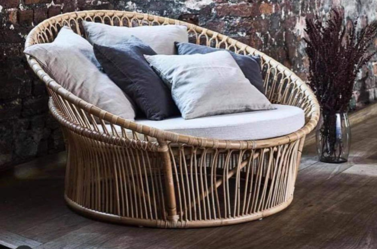 Ghế Lười Mây Cao Cấp Kèm Nệm Thiết Kế Mới 2021 _ Rattan Papasan New Design  PA003