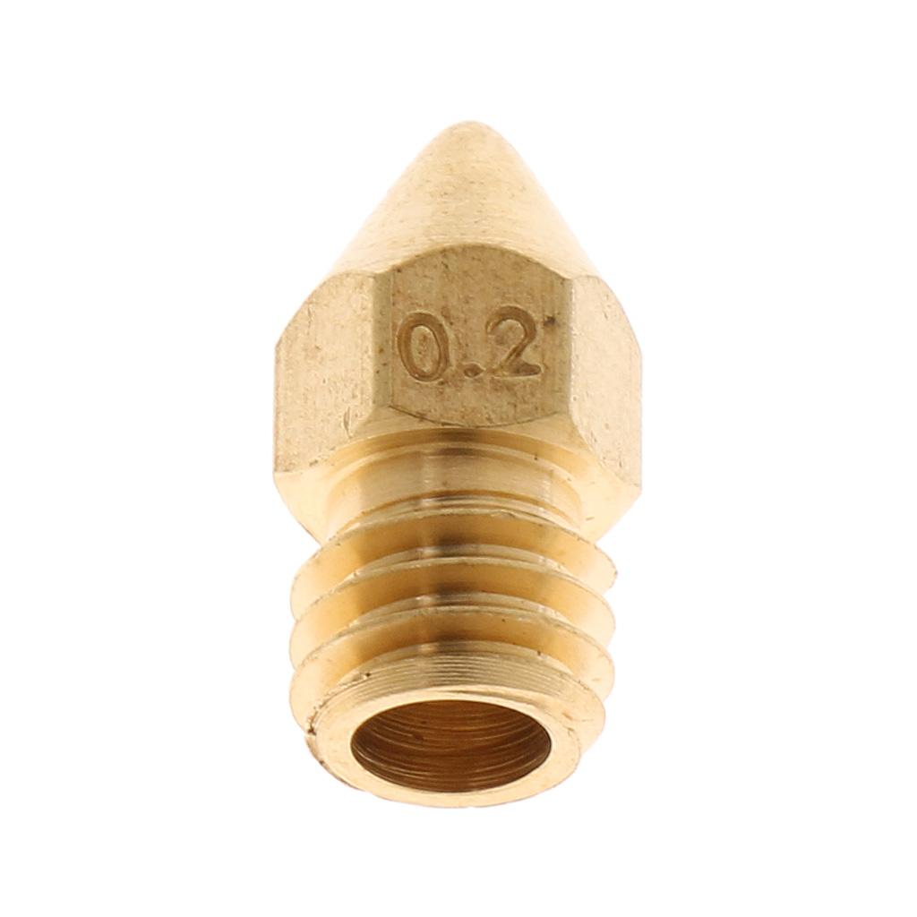 0.2mm Brass Nozzle for 1.75mm 3D Printer Head Hotend Extruder Accessories