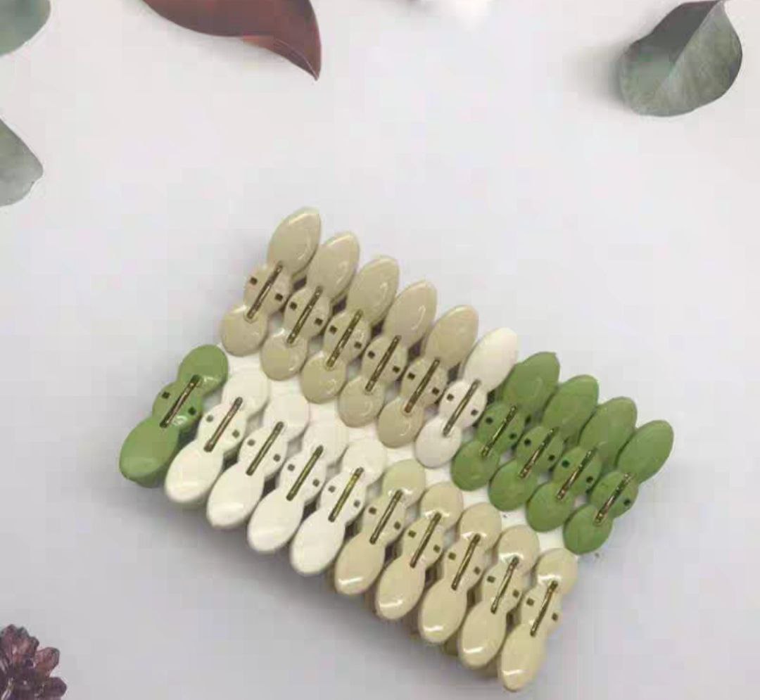 Vỉ 20 kẹp quần áo củ lạc cao cấp
