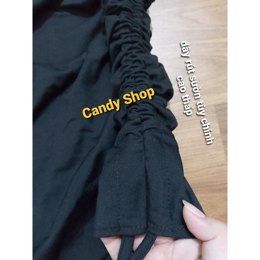 Đầm body thun hở vai dài tay rút dây xịn xò