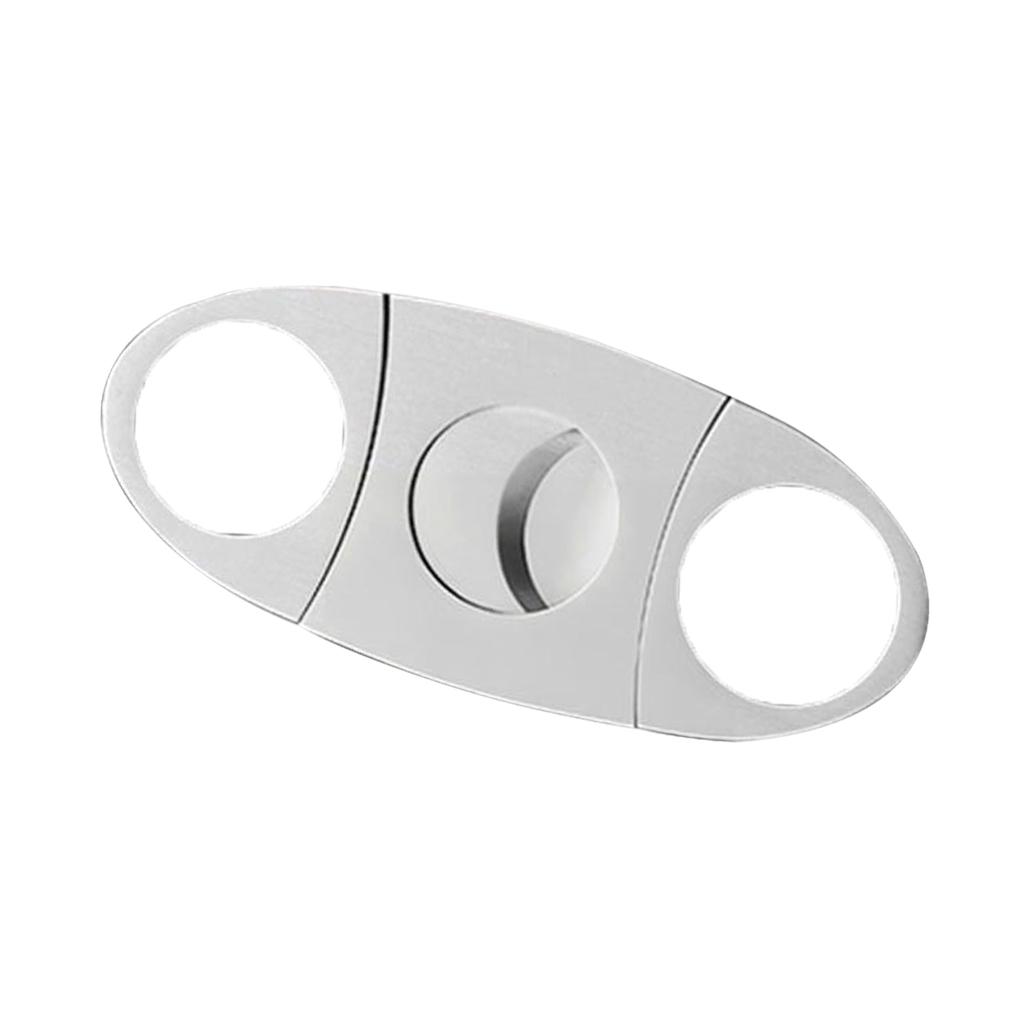 Stainless Steel Portable Cigar Cutter Double Blades Scissors for Most size of Cigarette