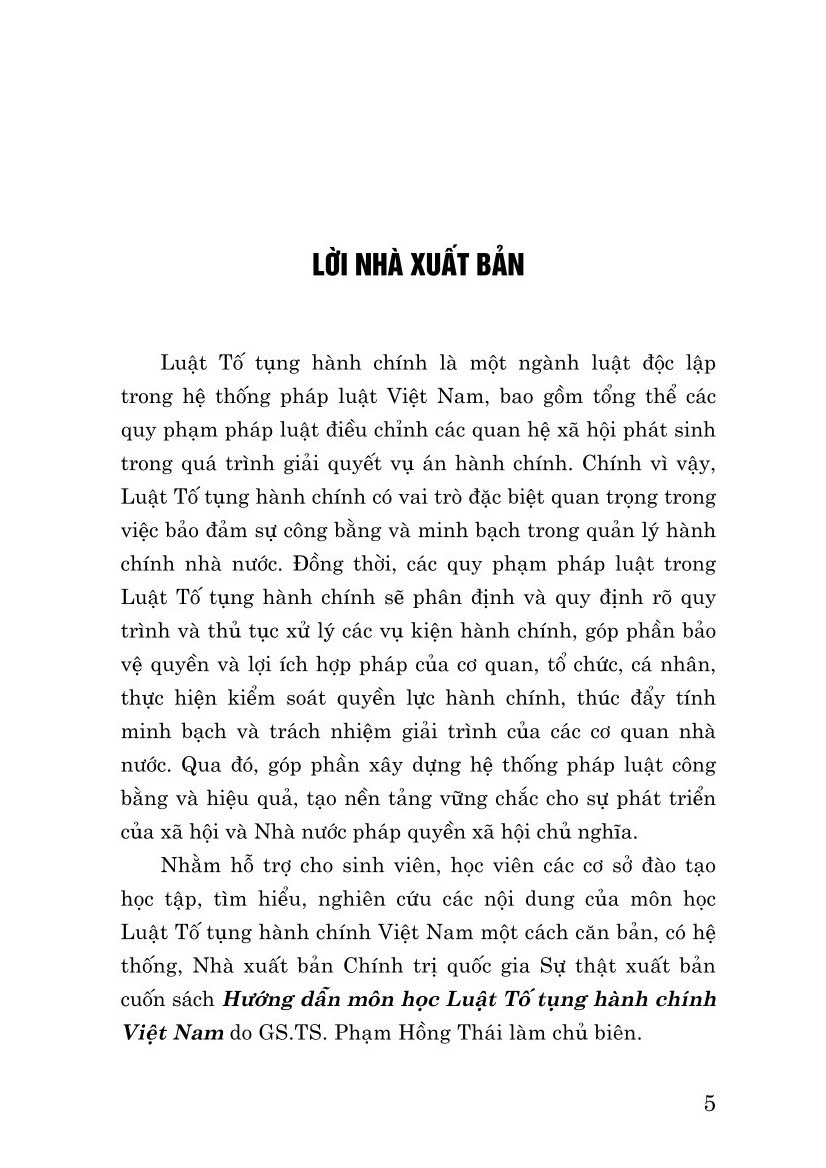 Hướng dẫn môn học Luật tố tụng hành chính