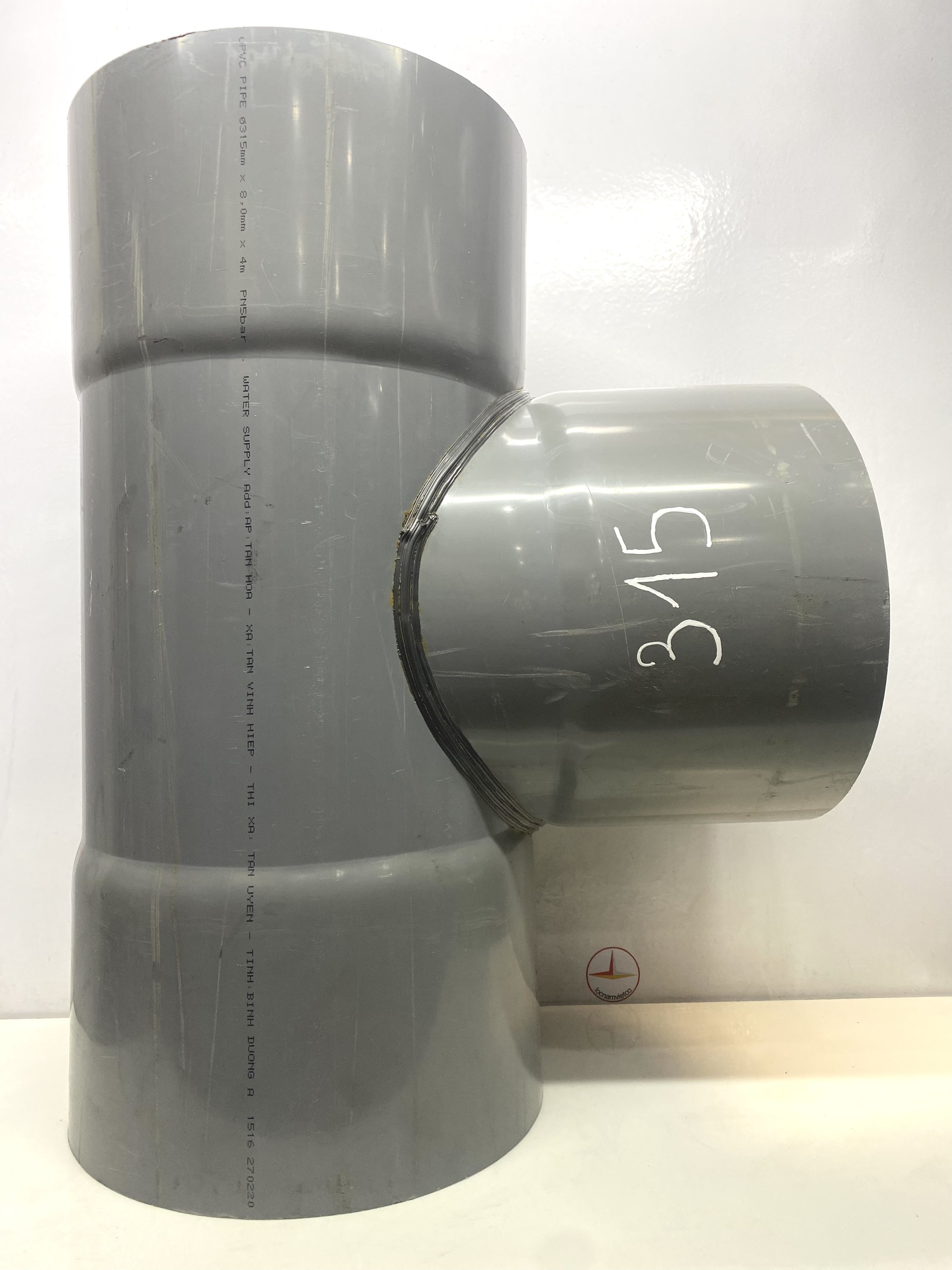 Tê 315 nhựa PVC, phụ kiện gia công