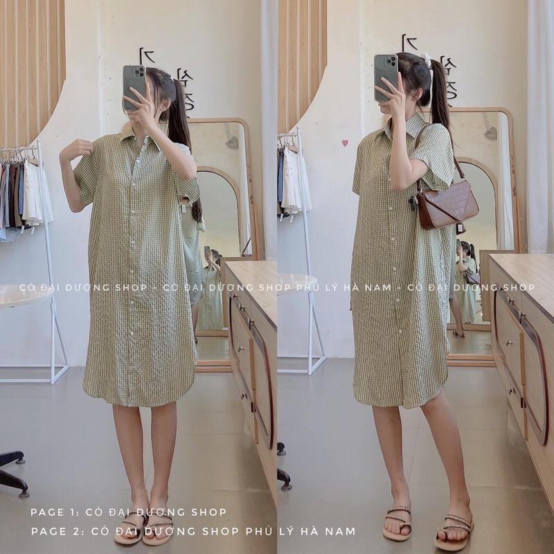 Váy sơ mi kẻ 5 màu