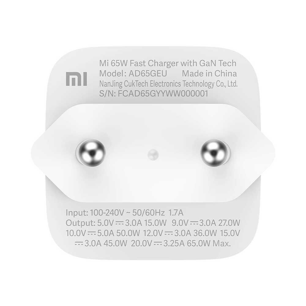 Bộ sạc nhanh PD Type-C 65W Xiaomi AD65G GaN -Hàng Nhập Khẩu