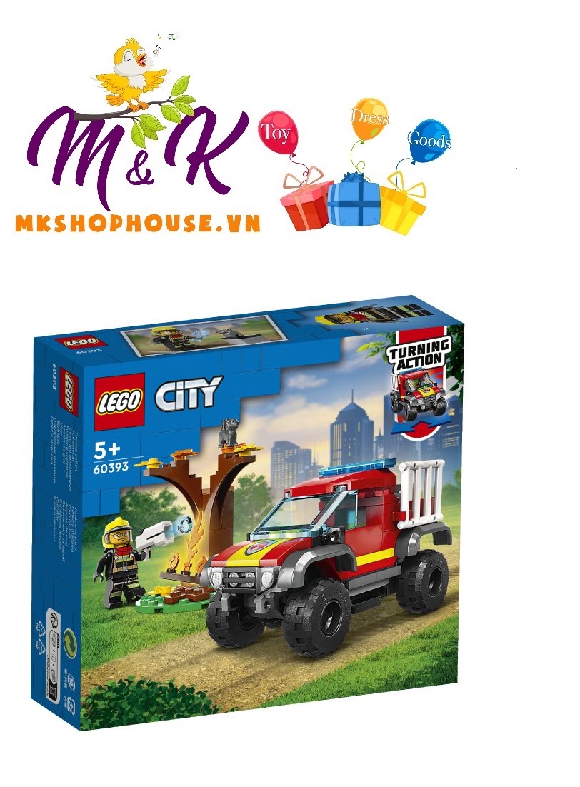 LEGO City 60393 Xe Chữa Cháy 4x4 (97 Chi Tiết)