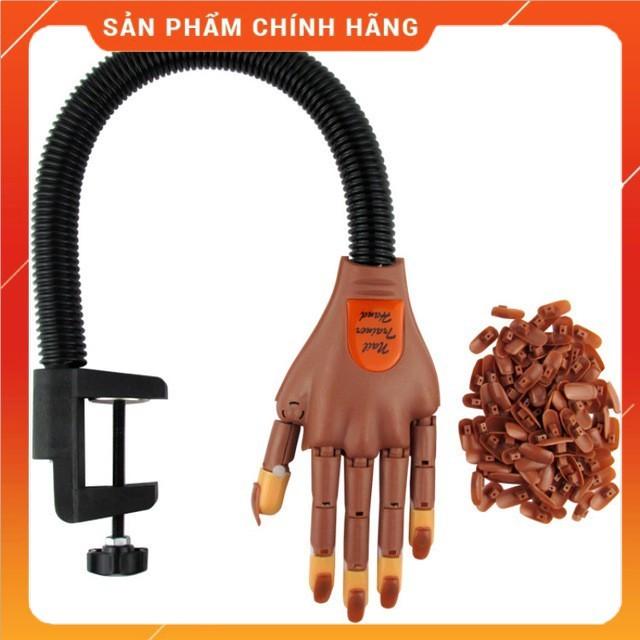 Bàn tay giả có khớp cố định học nail, tập sơn móng Thiên Di Nail