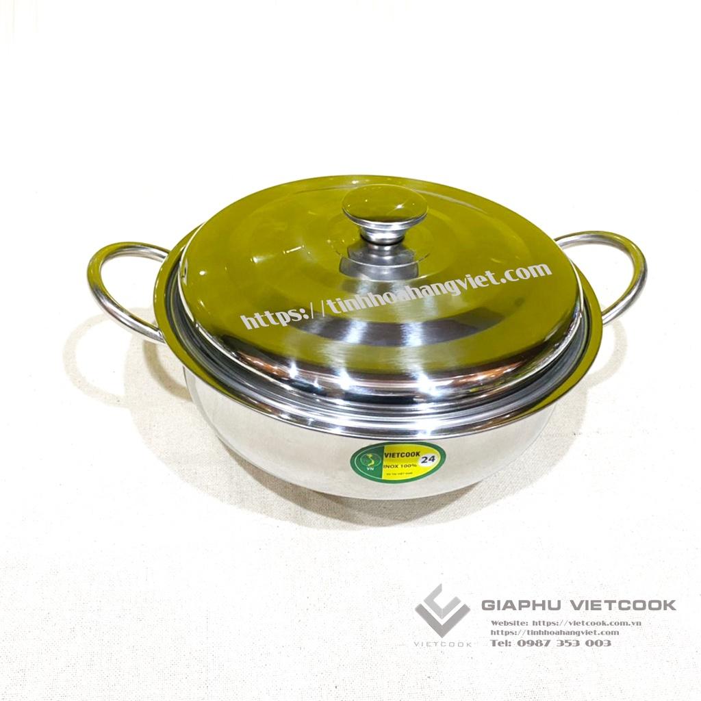 NỒI LẨU INOX 1 ĐÁY NẮP INOX VIETCOOK