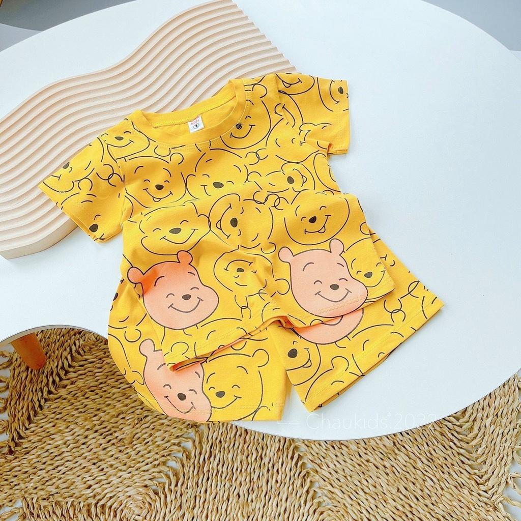 SET 2 BỘ ĐÙI BÉ COTTON VÀNG GẤU POOH