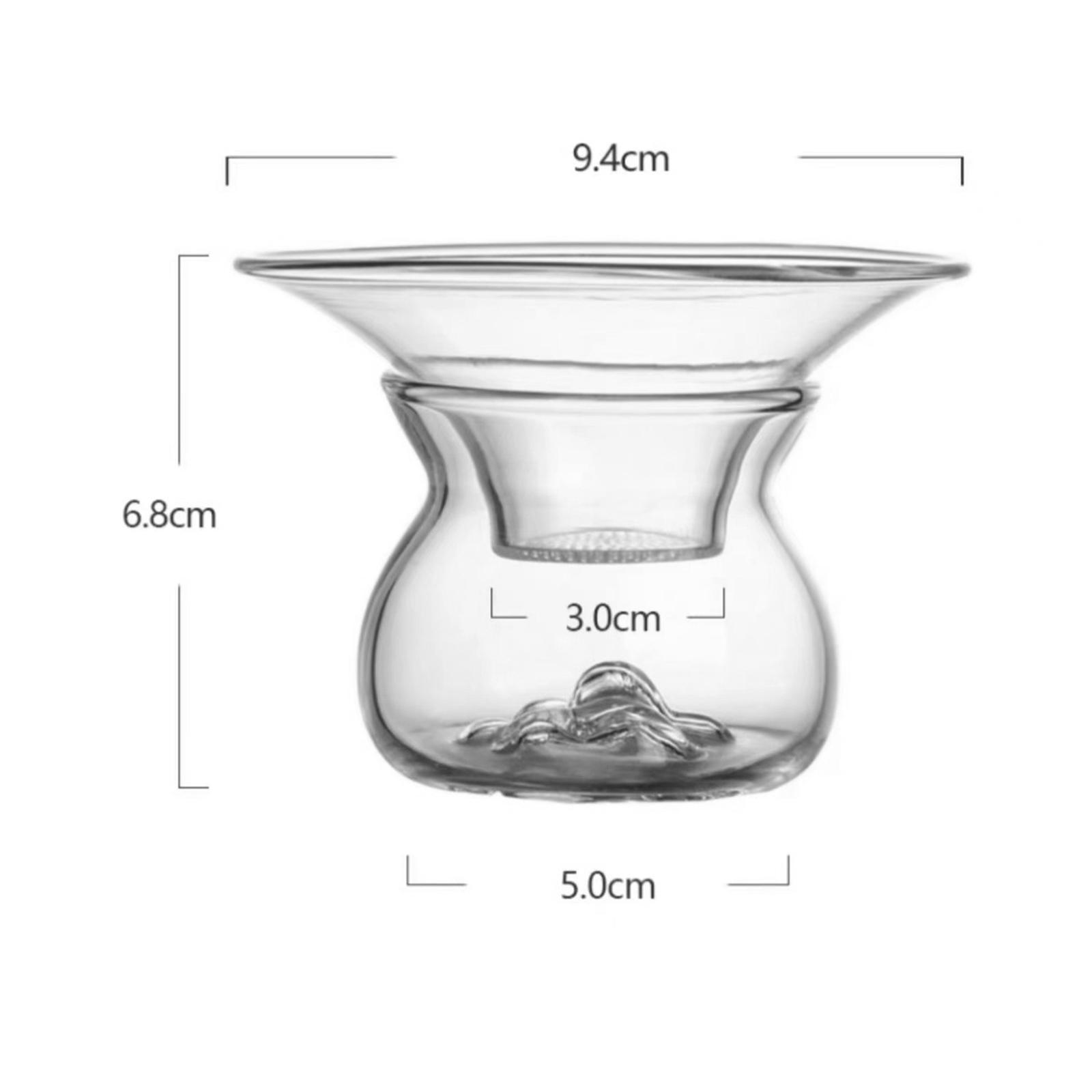 Portable Glass Tea Strainer Teapot Filter Clear Tea Filter Tea Accessories