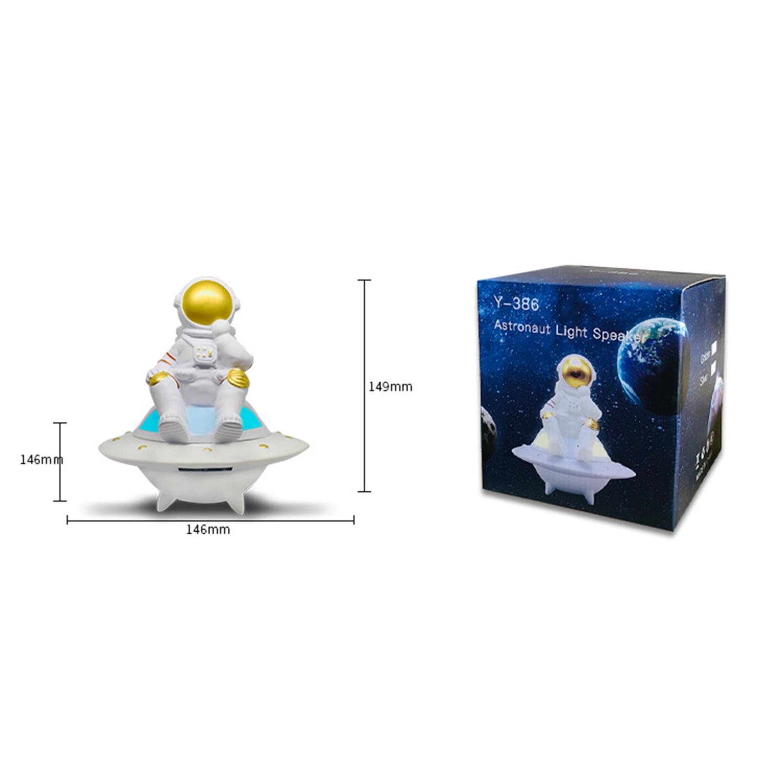 Astronaut Model Wireless Speakers for Birthday  Gold and White