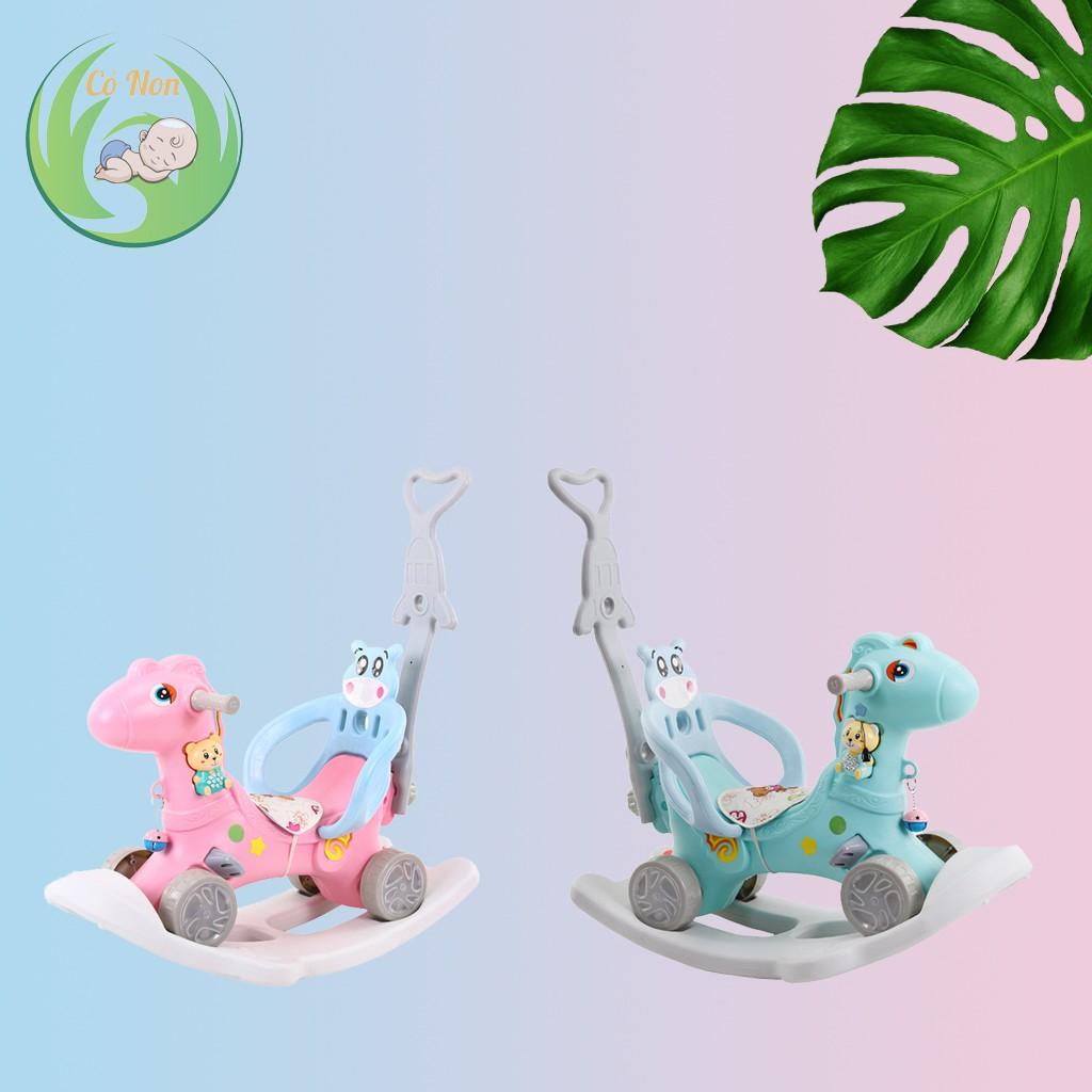 Ngựa bập bênh 3 in 1 có cán đẩy