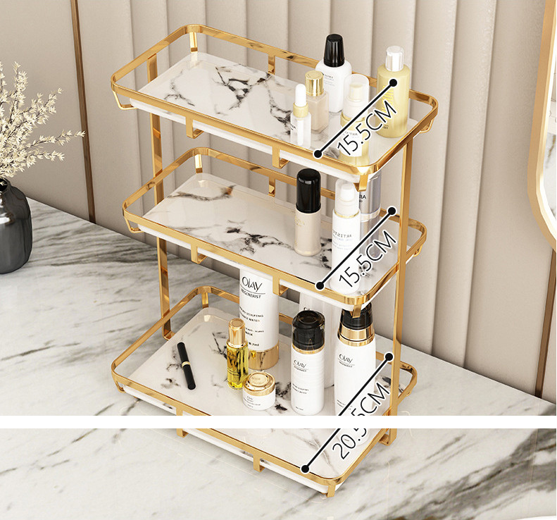 Kệ mỹ phẩm, kệ nhà tắm GOLDEN MARBLE BATHROOM RACK