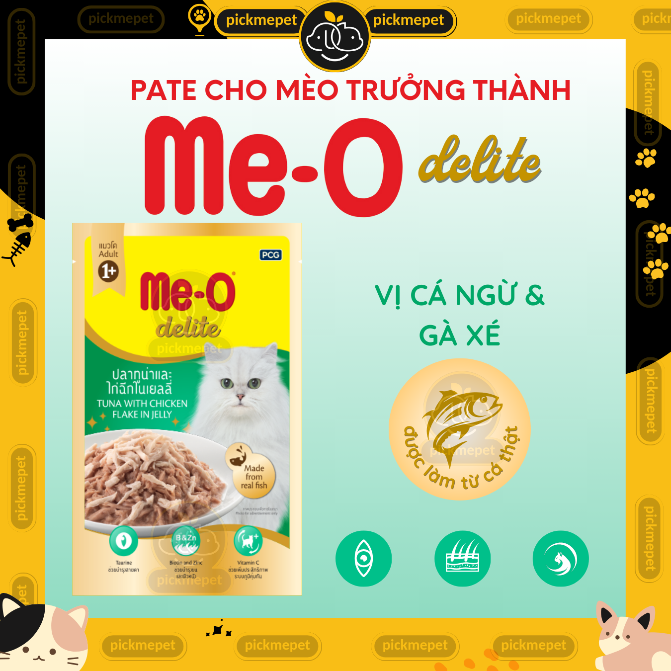 Pate Cho Mèo Trưởng Thành Me-0 Delite 70g