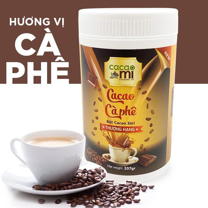 Thức uống sô cô la vị cà phê - Bột ca cao cafe hòa tan dùng pha chế trà sữa, làm bánh CACAO MI hộp thượng hạng 357g