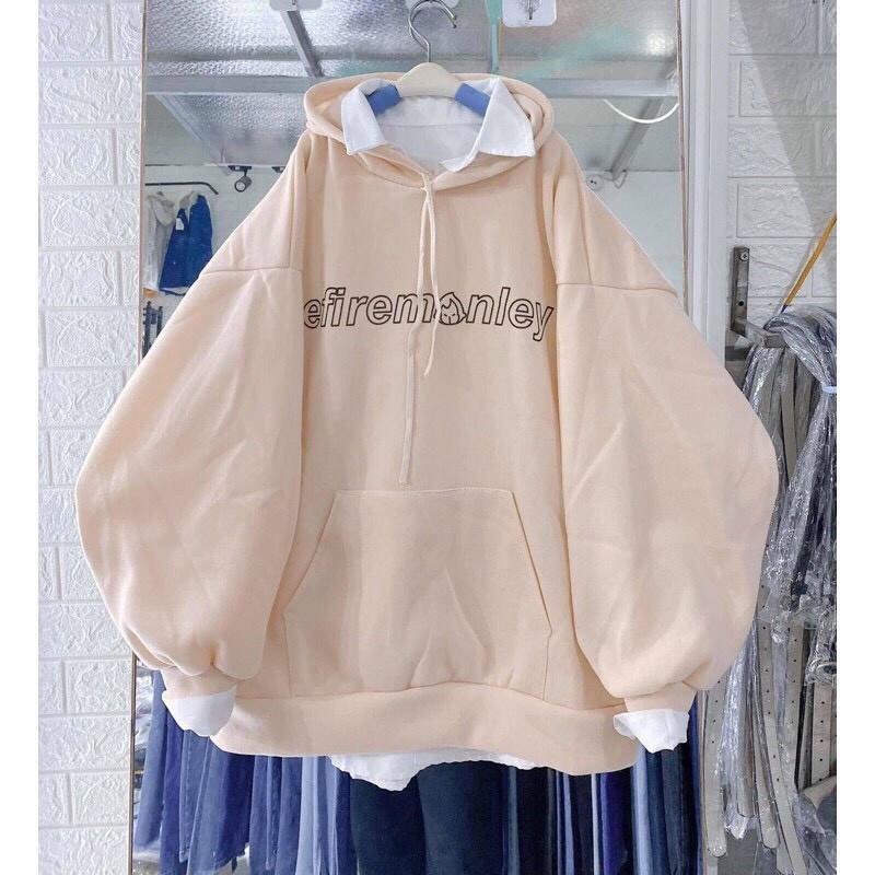 Áo hoodie form rộng nỉ EFIREMONLS 4 màu unisex ảnh thật