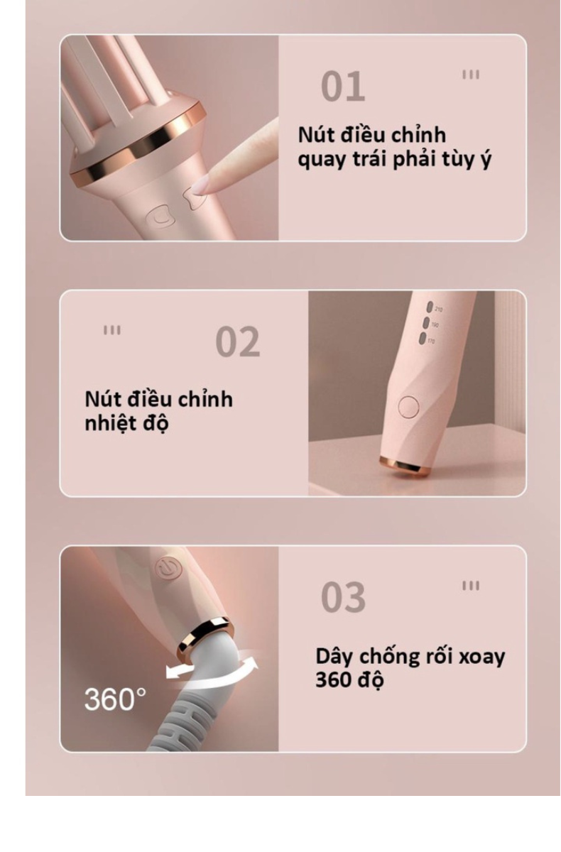 Máy uốn tóc xoăn tự động XN388 siêu tiện lợi - màu ngẫu nhiên