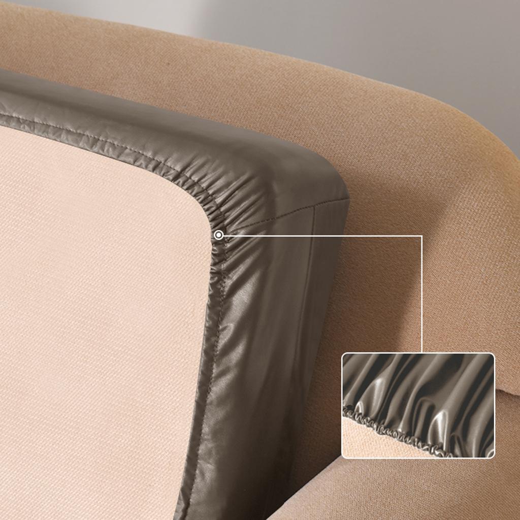 PU-Leather Stretch Sofa Seat Cushion Cover Slipcover Protector 1 Seater