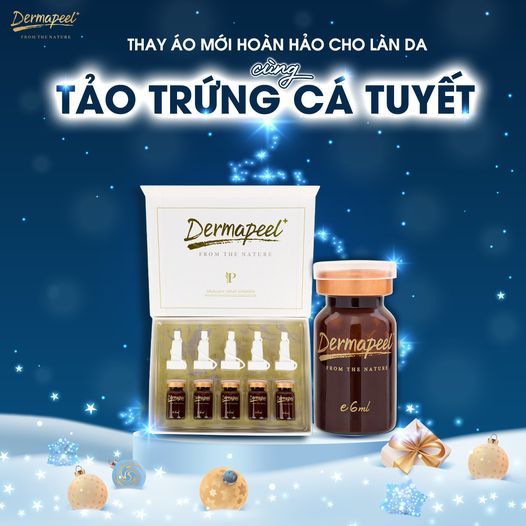 Tảo Trứng Cá Tuyết Dermapeel 1 lọ 6ml Giảm sưng, se cồi mụn, ngừa mụn tái phát Hạn chế thâm sạm sau mụn, da trắng hồng đều màu