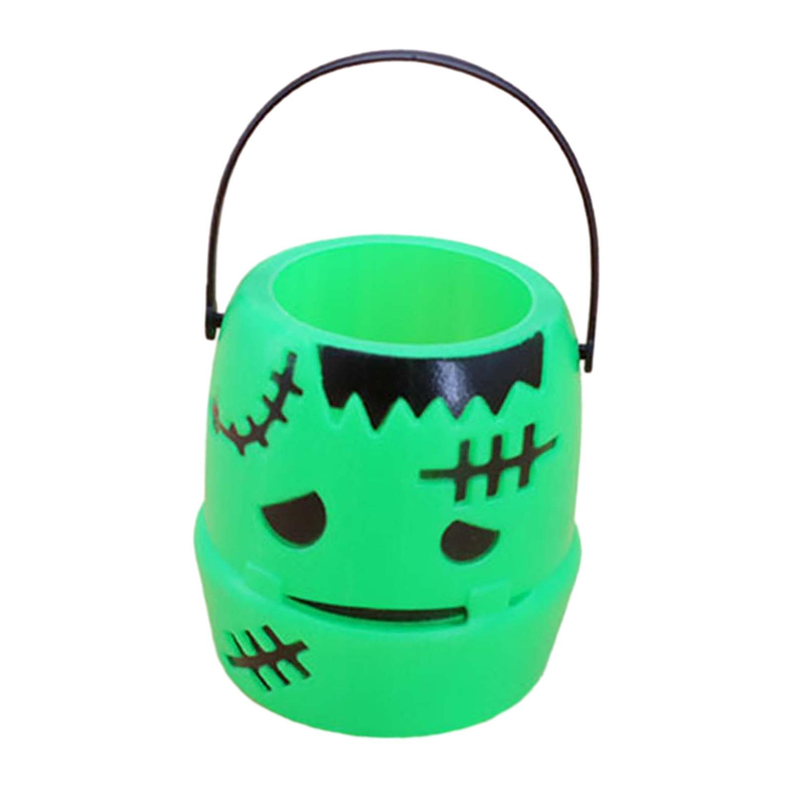 Pumpkin Bucket Trick or Treat Bucket for Props Table Decoration Holiday Gift