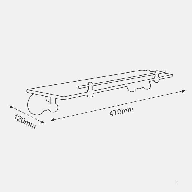 Kệ để mỹ phẩm phòng tắm bằng đồng EVEREST EV-4033