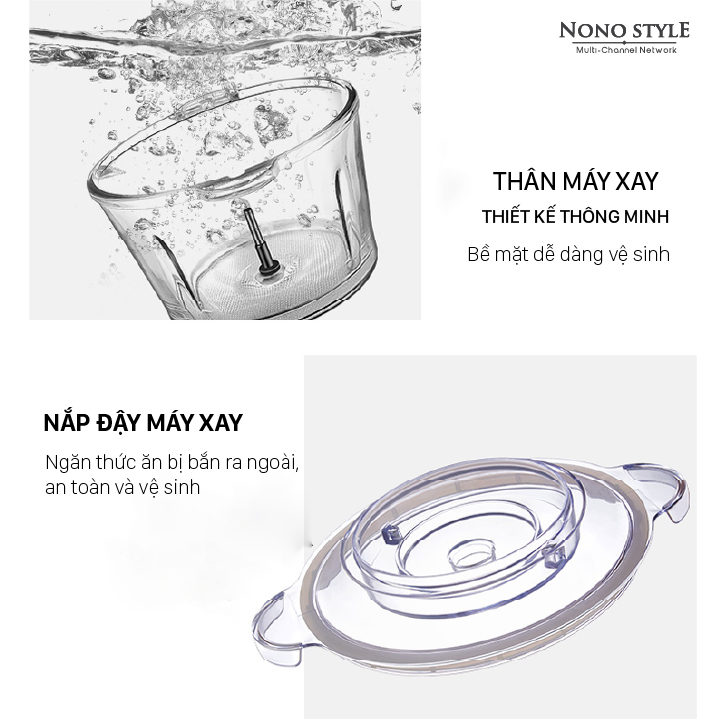 Máy Xay Thịt 2 Lưỡi Kép Nonostyle (2L) - Hàng Chính Hãng