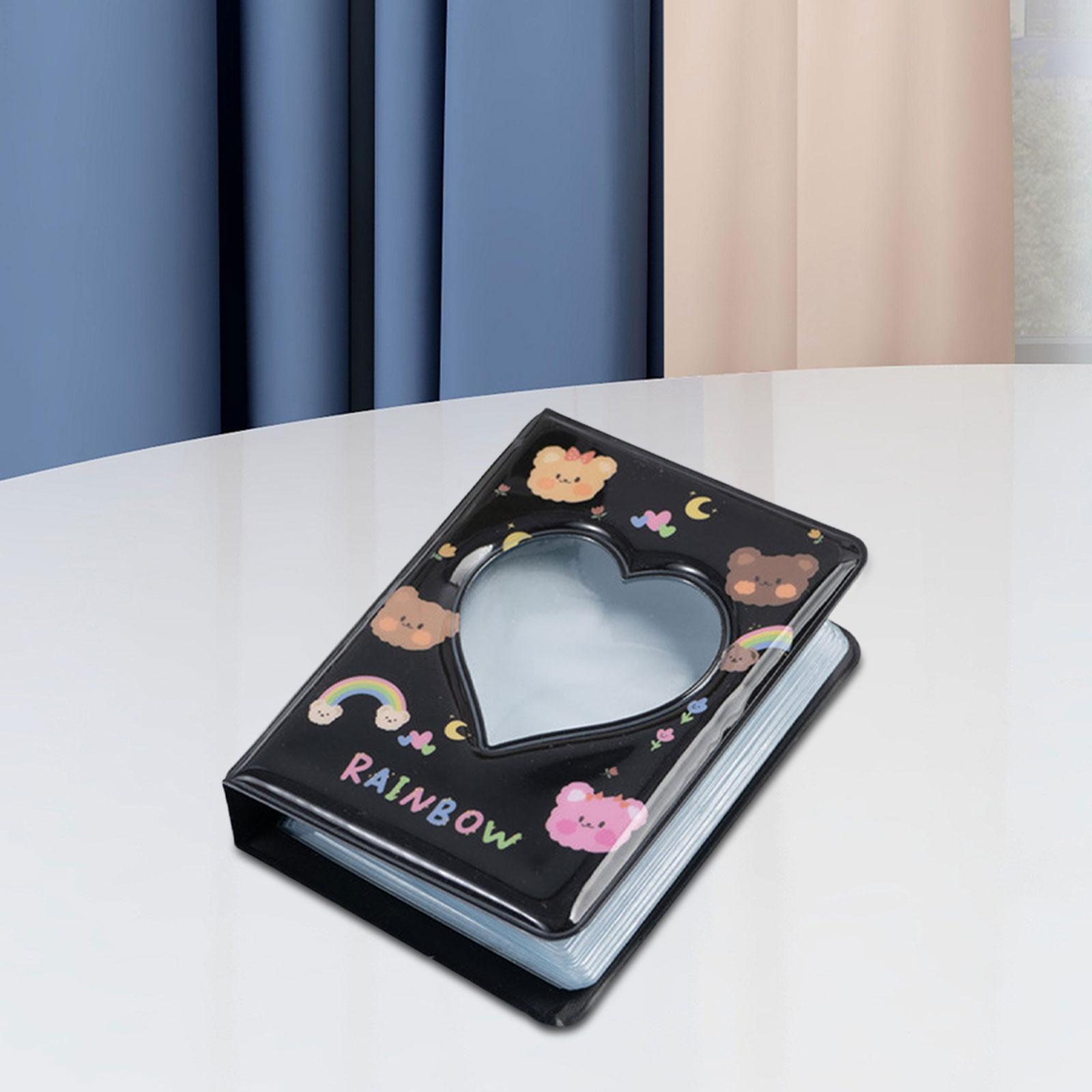 3 inch Photocard Holder Mini Photo Album Mini Picture Album Collectbook Hollow Love Heart Model Photocard Binder Book for Girl Trading Cards