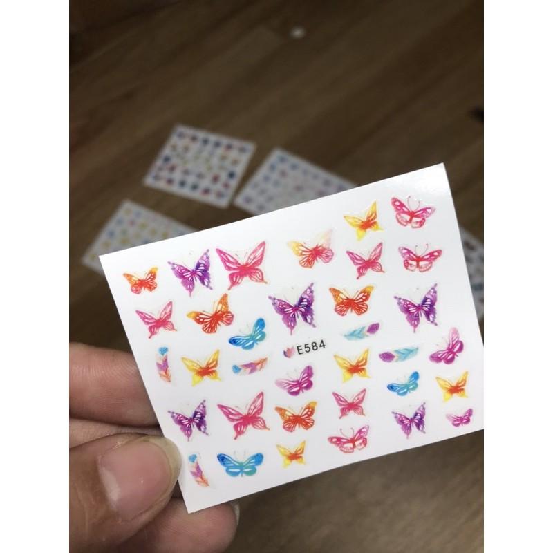 Mẫu dán Bướm , stick dán móng tay