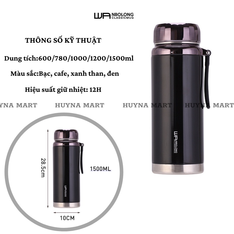 Bình Giữ Nhiệt Họa Tiết Kim Cương Dung Tích 1500 ml Cao Cấp