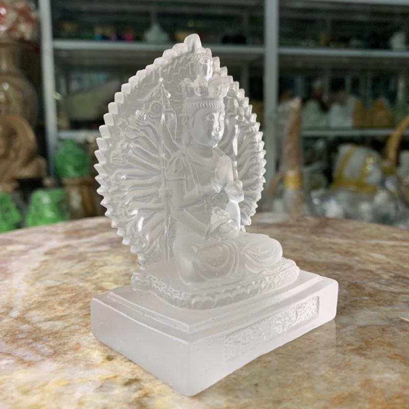 Phật Nghìn Mắt, Nghìn Tay; Phật Chuẩn Đề Ngọc Lưu Ly - cao 9.5cm