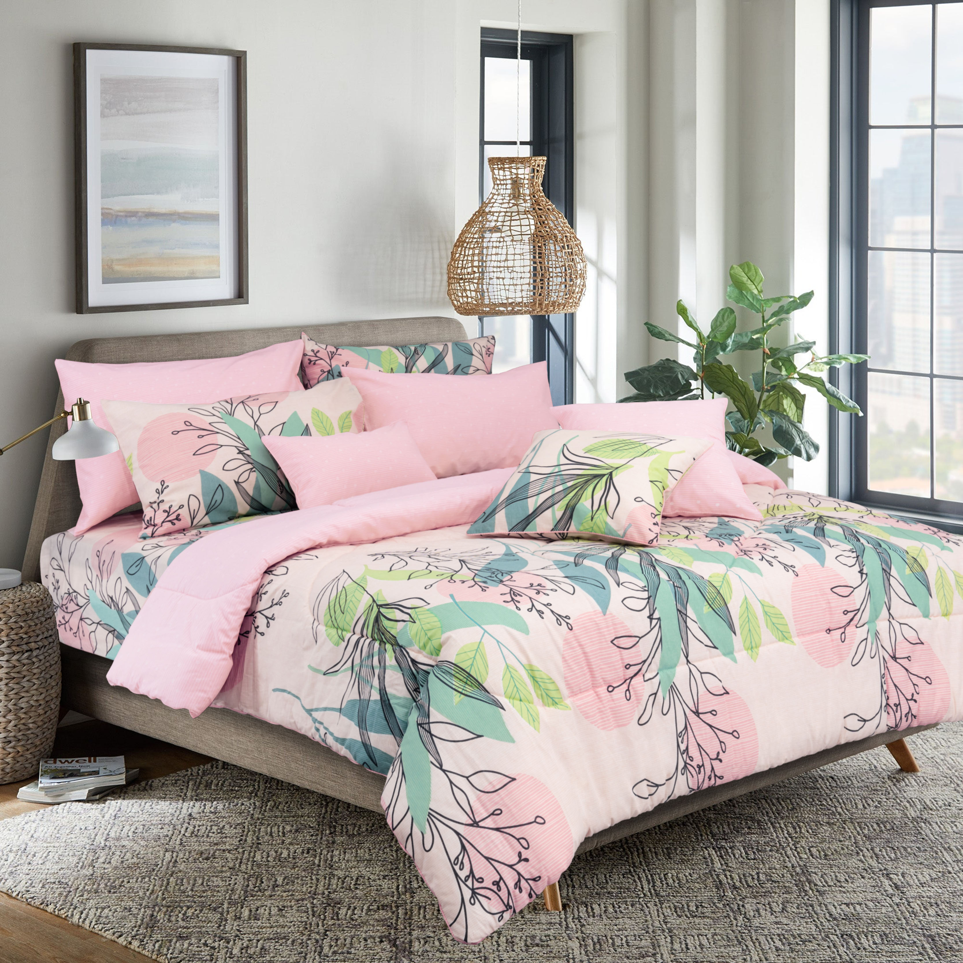 Bộ Ga và Vỏ Gối Akemi Cotton Essential Embrace Charm gồm 5 món