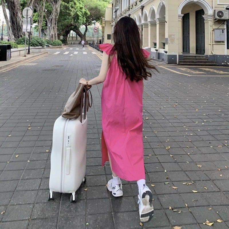Đầm Nữ maxi Cánh Tiên Xẻ Tà Dáng Dài 2 Màu Phong cách cá tính Q109