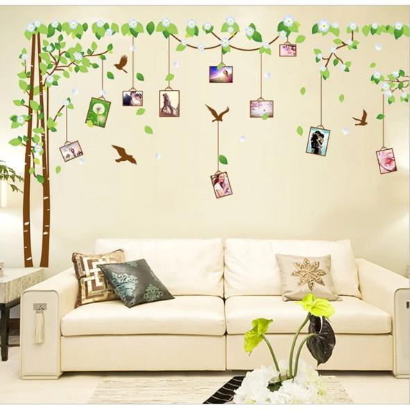 Decal trang trí tường - Cây PHOTO hoa lá 02